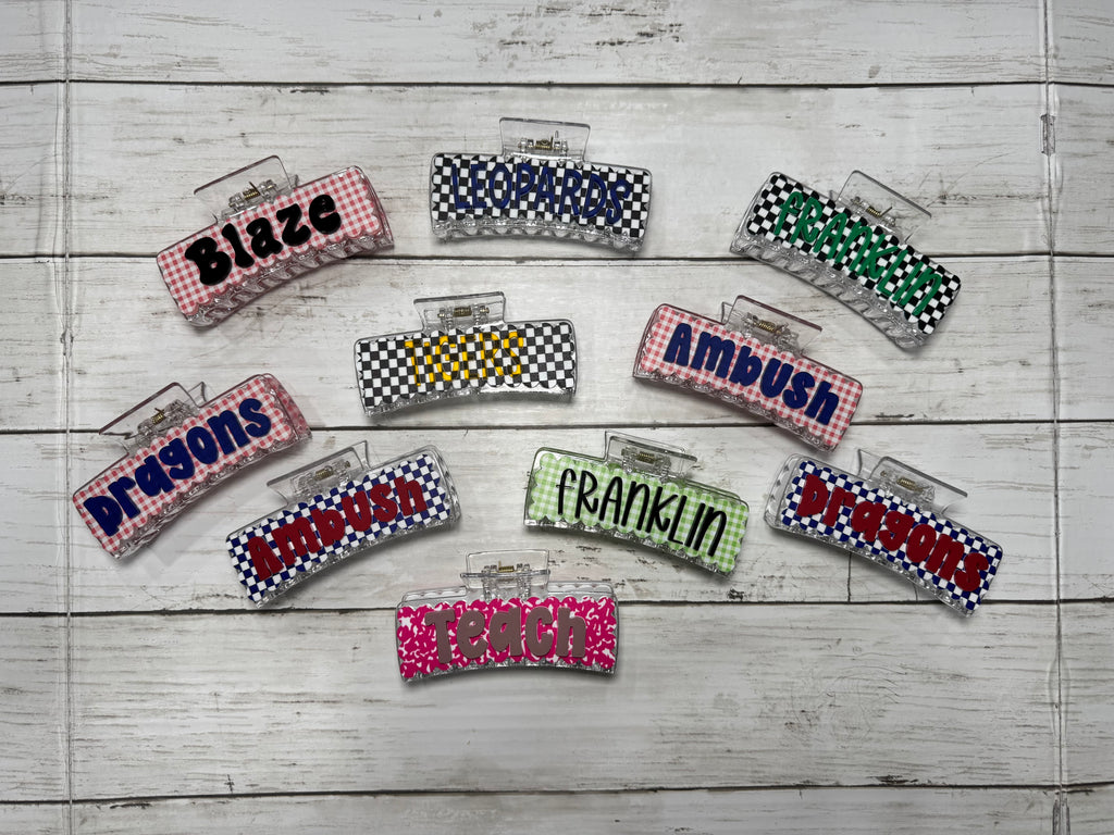 Personalized Claw Clips