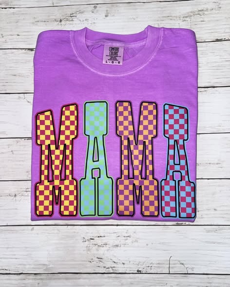 Mama Checkerboard Graphic Tee