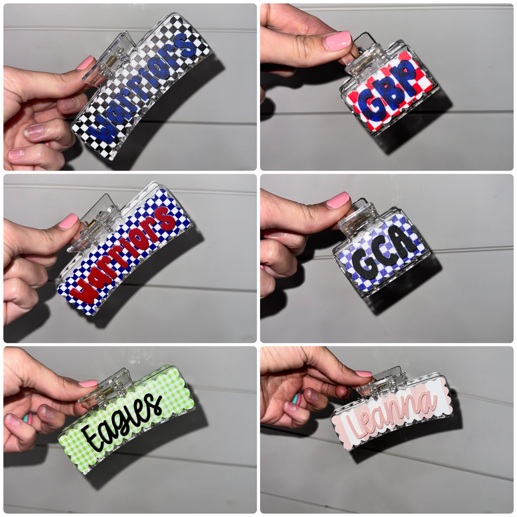 Personalized Claw Clips