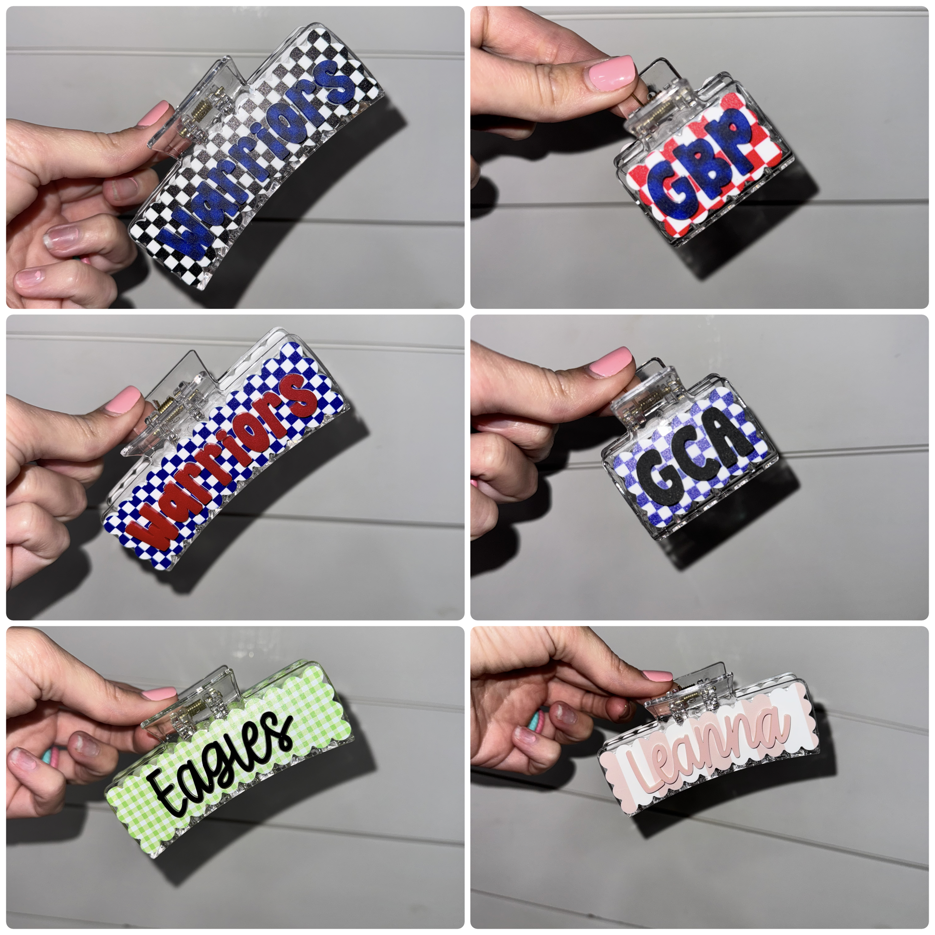 Personalized Claw Clips
