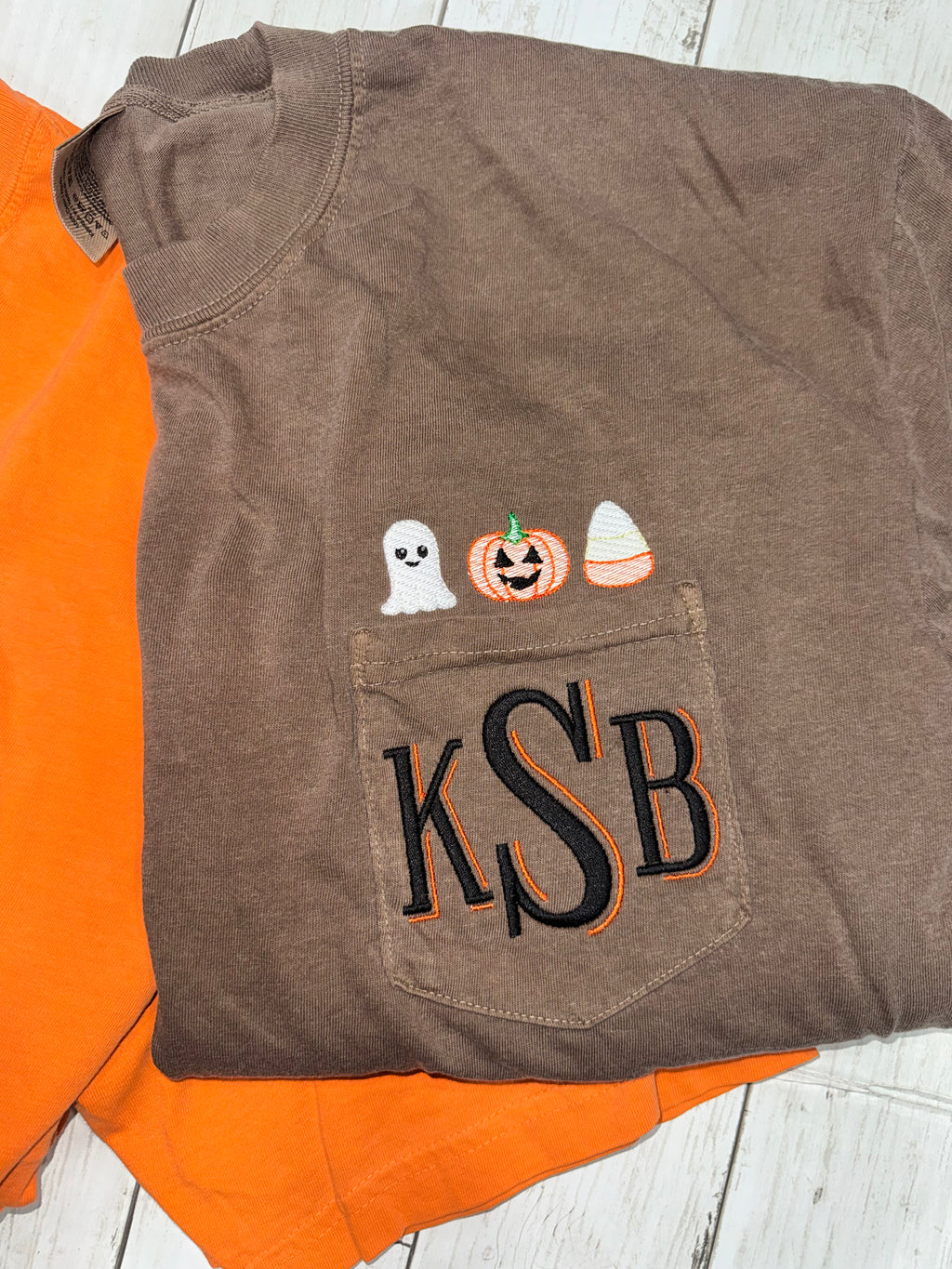 Halloween Monogram Pocket Tee