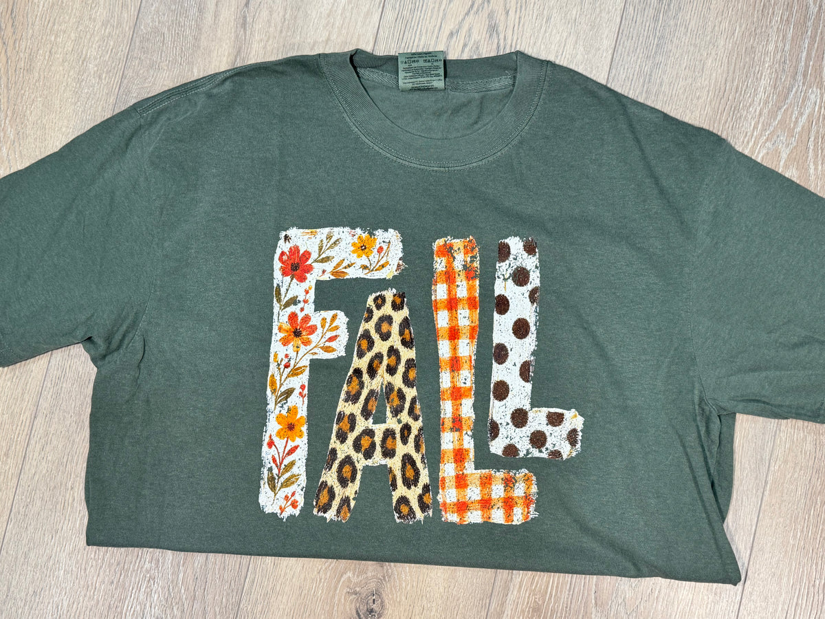 Fall-Inspired Leopard & Plaid Tee 🍂