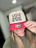 Catch Footballs Not Feelings Trucker Hat