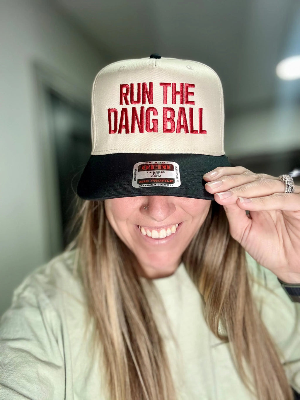 Run the Dang Ball Hat – Embroidered Football Cap for Coaches & Fans
