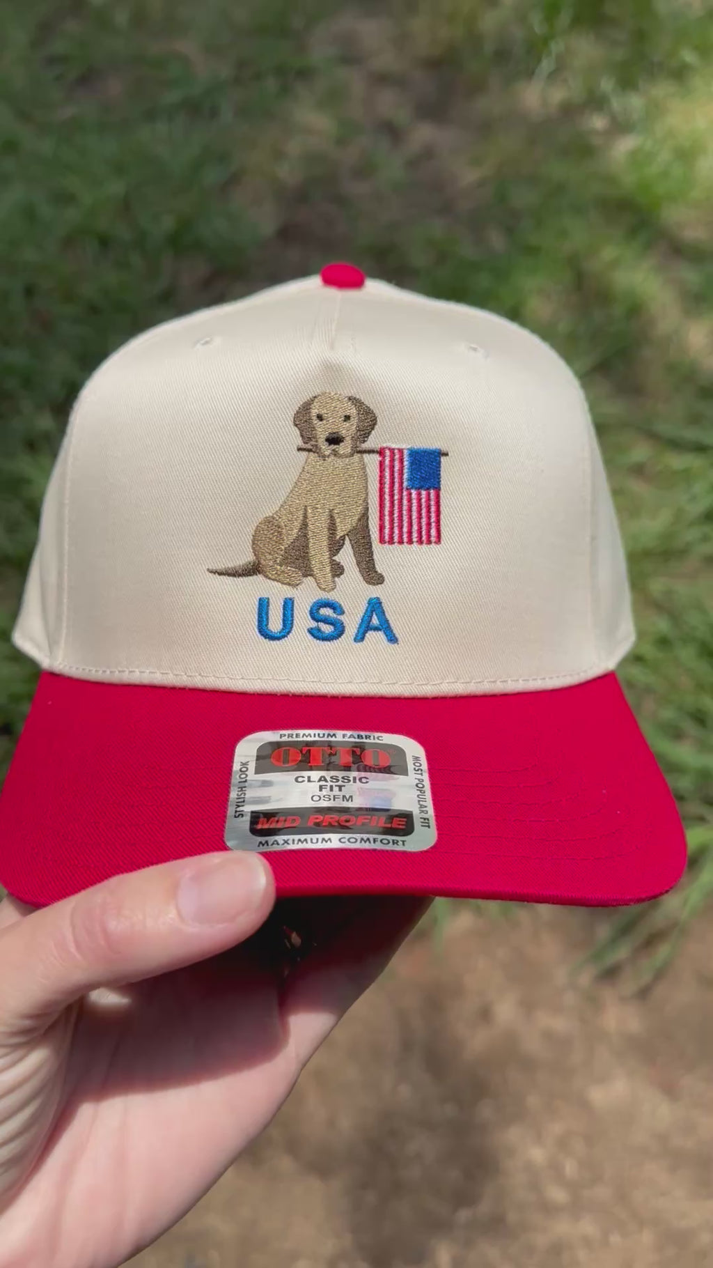 Patriotic Lab Trucker Hat | USA Dog Snapback | Americana Hat